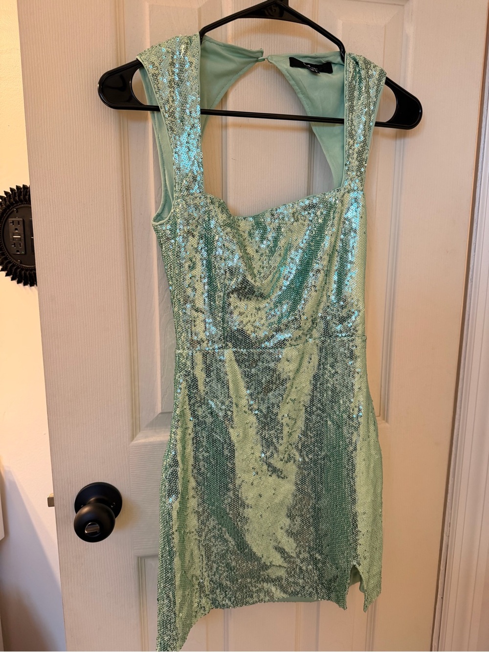 Lulu's Mint Sequin Mini Dress